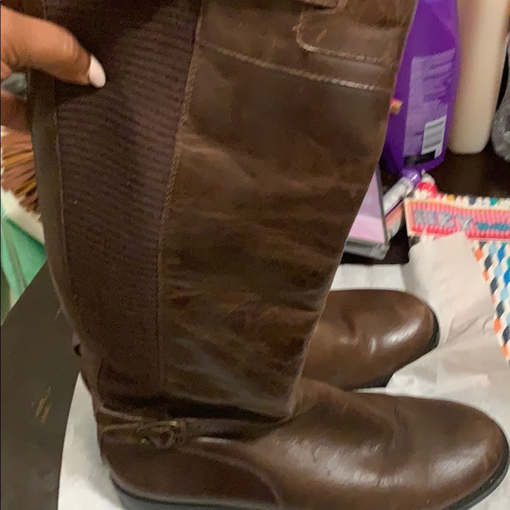 Knee high leather boots